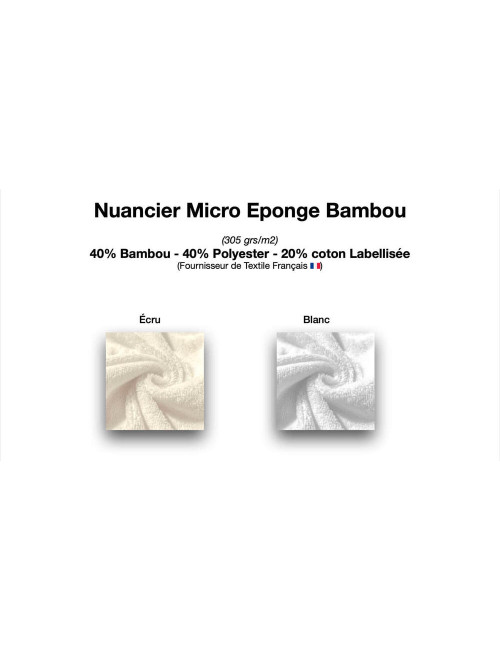 Nuancier couverture bébé micro éponge bambou 2 coloris.