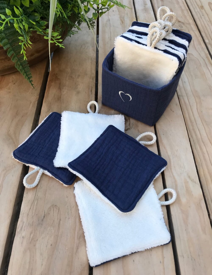 Pack naissance avec cape de bain personnalisée et lingettes lavables – Idée cadeau bébé